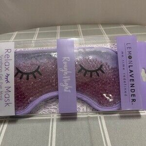 Lemon Lavender Relaxation Gel Eye Mask Hot Cold Headache Relief Reduce Puffiness